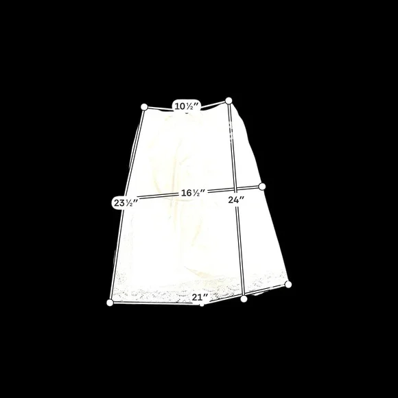 Vassarette Vintage White Lace Trim Half Slip Side Slit Bow Detail Medium USA - Picture 4 of 4